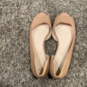 Super cute peep toe flats